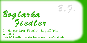 boglarka fiedler business card